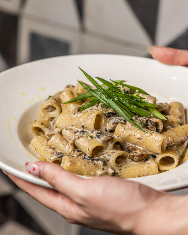 creamy mushroom pasta, thewitherseatery, handmade pastas, vegetarian cafe kellyville