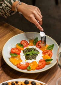 tomato orange pesto salad, thewitherseatery, tomato orange salad, Fresh fruit, best cafe kellyville